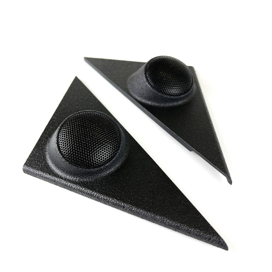 BMW E30 3er Hochtöner Türlautsprecher Gehäuse Spiegelabdeckung Links Rechts Schwarz 42mm Neu 